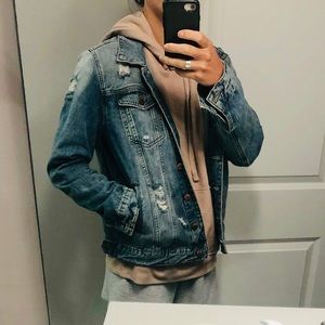 Oversized Distressed Jean Jacket